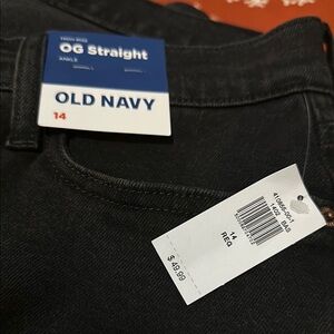 New With Tags- 14, Old Navy OG Straight Ankle Jeans - Black